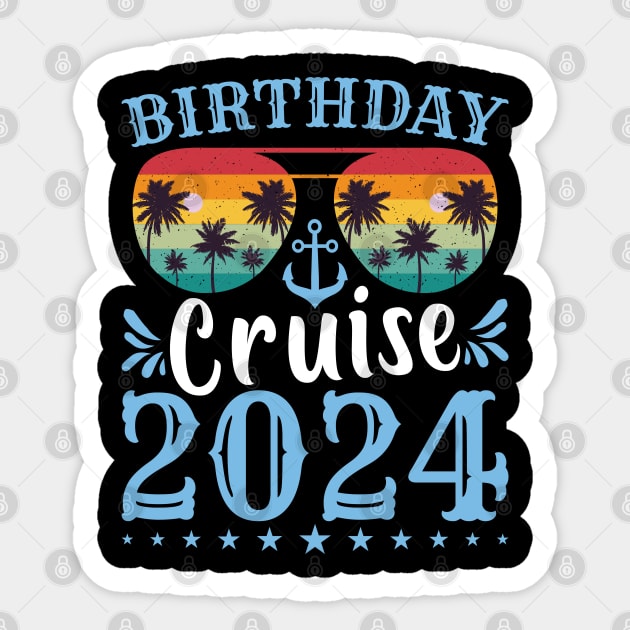 Birthday Cruise Squad Birthday Party Tee Cruise Squad 2024 Sticker by Sowrav